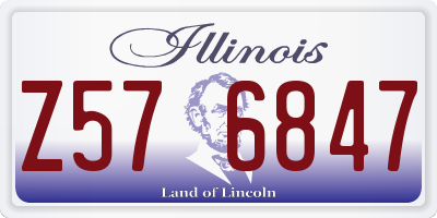 IL license plate Z576847