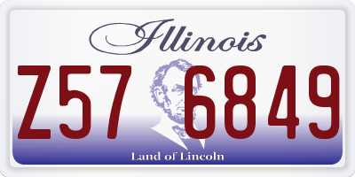 IL license plate Z576849