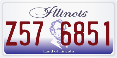 IL license plate Z576851