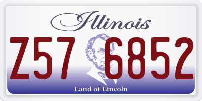 IL license plate Z576852