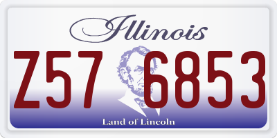 IL license plate Z576853