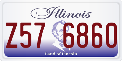 IL license plate Z576860