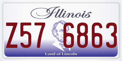 IL license plate Z576863