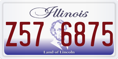 IL license plate Z576875