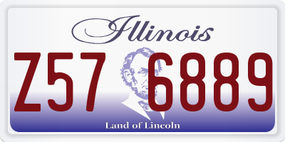 IL license plate Z576889