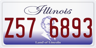 IL license plate Z576893