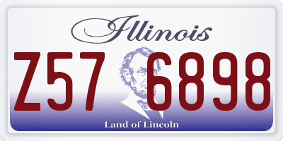 IL license plate Z576898