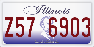 IL license plate Z576903