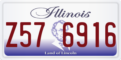 IL license plate Z576916