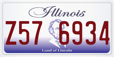 IL license plate Z576934