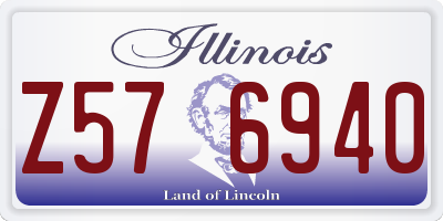 IL license plate Z576940