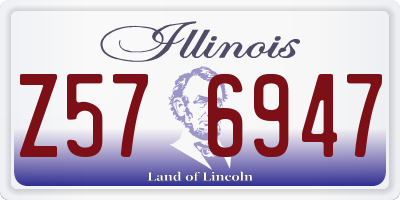 IL license plate Z576947