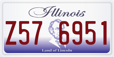 IL license plate Z576951