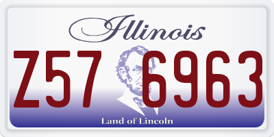 IL license plate Z576963