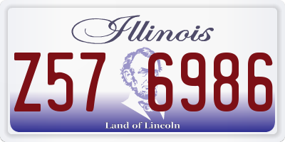 IL license plate Z576986