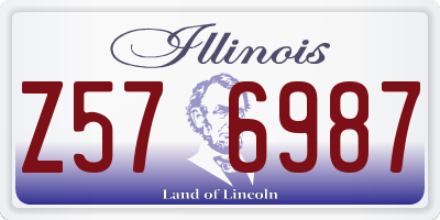 IL license plate Z576987