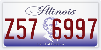 IL license plate Z576997