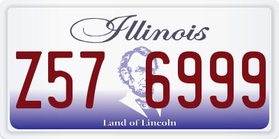 IL license plate Z576999