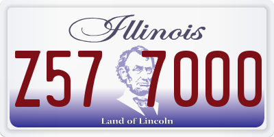 IL license plate Z577000