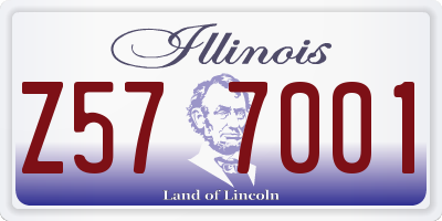 IL license plate Z577001