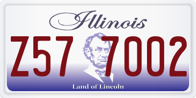 IL license plate Z577002