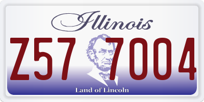 IL license plate Z577004