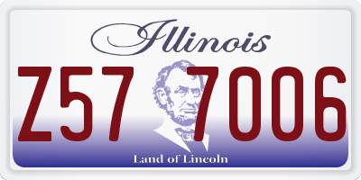 IL license plate Z577006