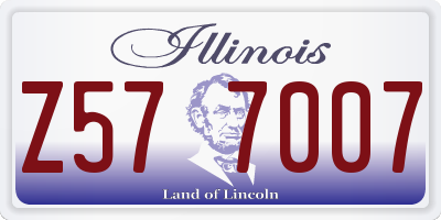 IL license plate Z577007