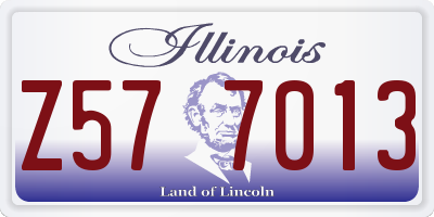 IL license plate Z577013