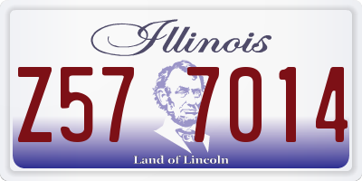 IL license plate Z577014