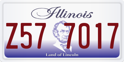 IL license plate Z577017