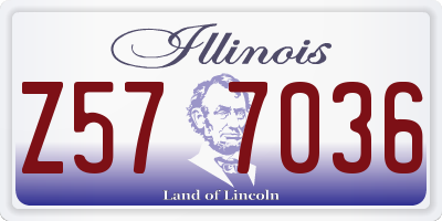 IL license plate Z577036