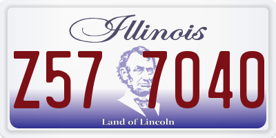 IL license plate Z577040