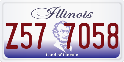 IL license plate Z577058