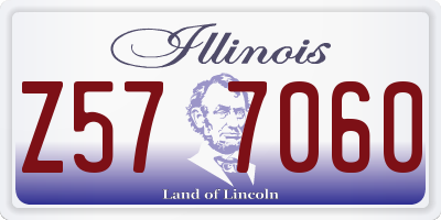 IL license plate Z577060