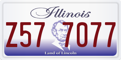 IL license plate Z577077