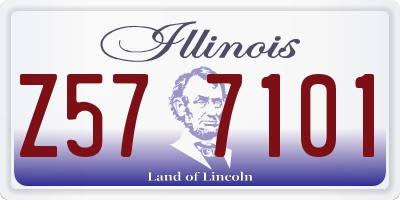 IL license plate Z577101