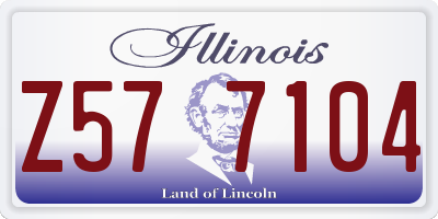 IL license plate Z577104