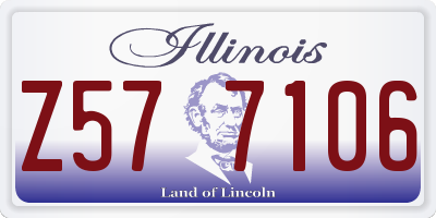 IL license plate Z577106