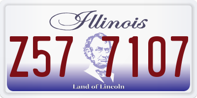 IL license plate Z577107