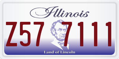 IL license plate Z577111