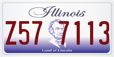IL license plate Z577113