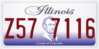 IL license plate Z577116