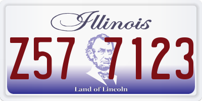 IL license plate Z577123