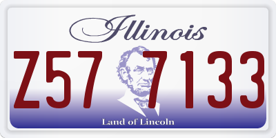 IL license plate Z577133
