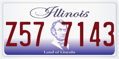 IL license plate Z577143