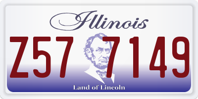 IL license plate Z577149