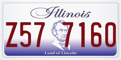 IL license plate Z577160