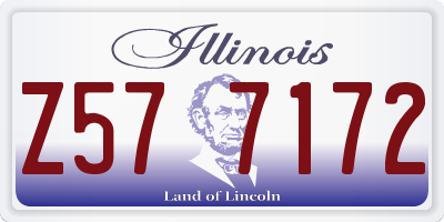 IL license plate Z577172