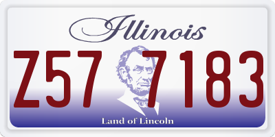 IL license plate Z577183